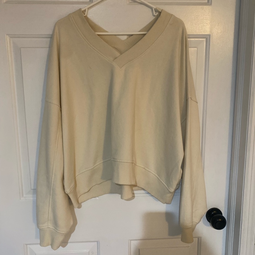 Aerie Oversized Off the shoulder crewneck
